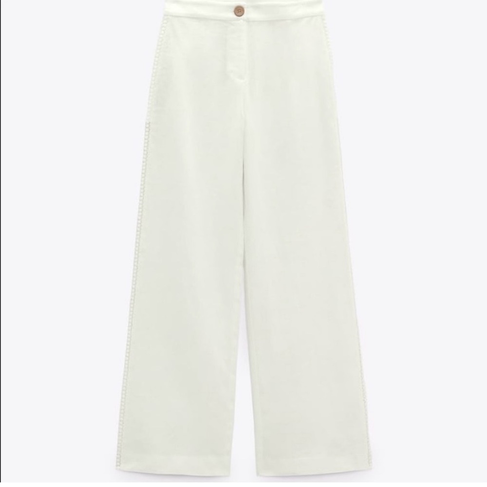 NWOT Zara linen blend trousers